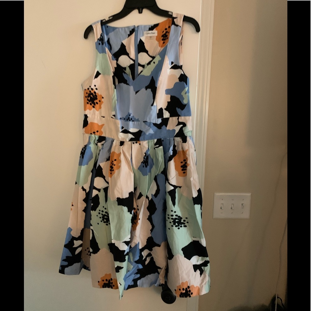Like new retro floral Calvin Klein dress 12